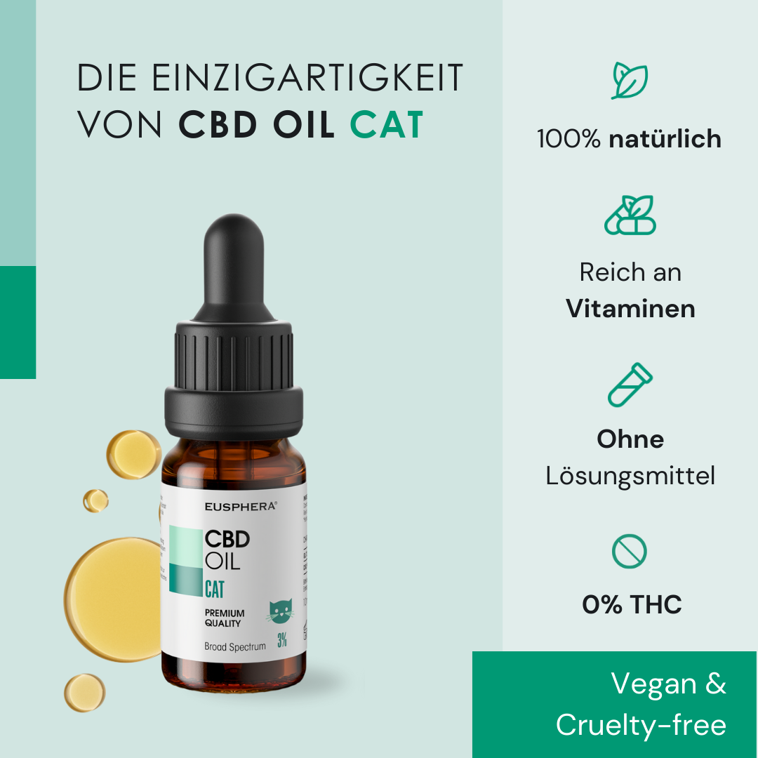 EU4CAT - Natürliches Beruhigungsöl für Katzen, reich an Vitaminen - 10 ml