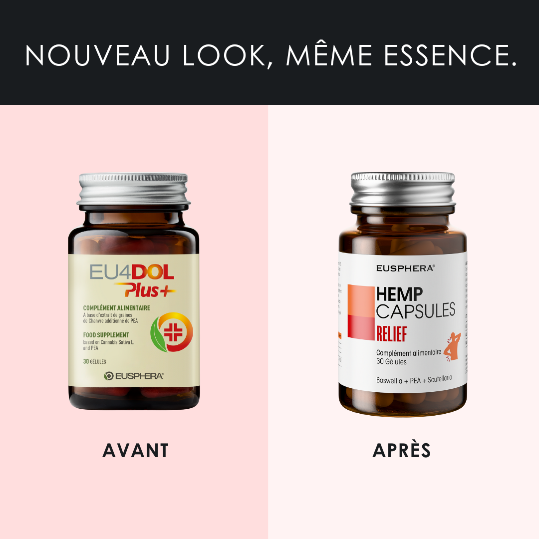 EU4DOL PLUS - Supplément naturel pour les os et les articulations avec Boswellia Serrata et PEA - 30 cps