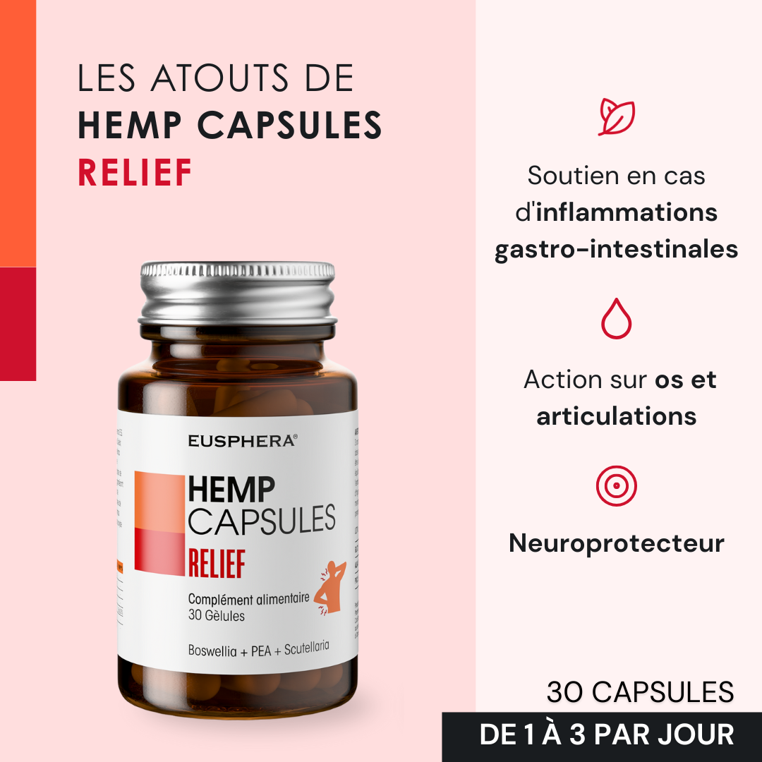 EU4DOL PLUS - Supplément naturel pour les os et les articulations avec Boswellia Serrata et PEA - 30 cps