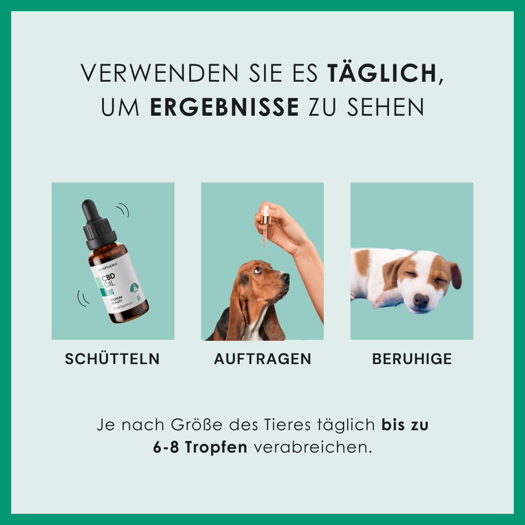 EU4DOG - Entspannungsöl für Hunde, reich an Vitaminen - 30 ml