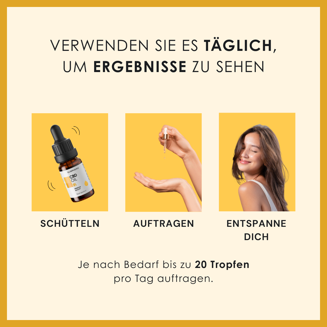 HANFEXTRAKT 10% - Natürliches CBD-Öl zur Entspannung und für den Schlaf - 10 ml