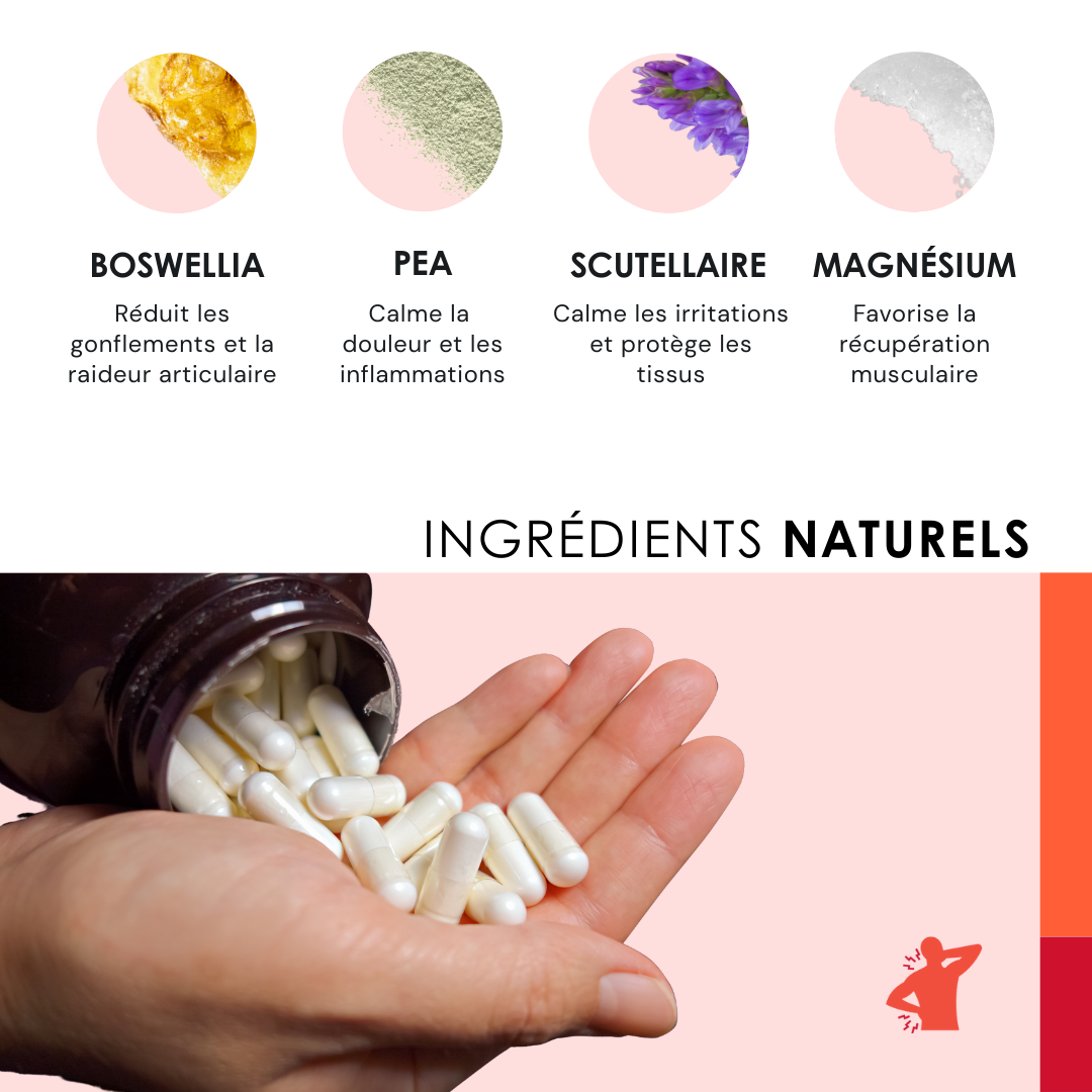 EU4DOL PLUS - Supplément naturel pour les os et les articulations avec Boswellia Serrata et PEA - 30 cps