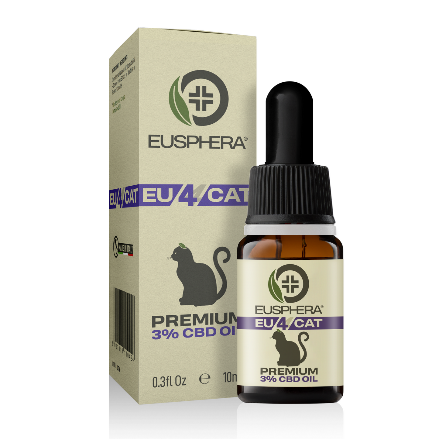 EU4CAT - Aceite Calmante Natural para Gatos Rico en Vitaminas - 10 ml
