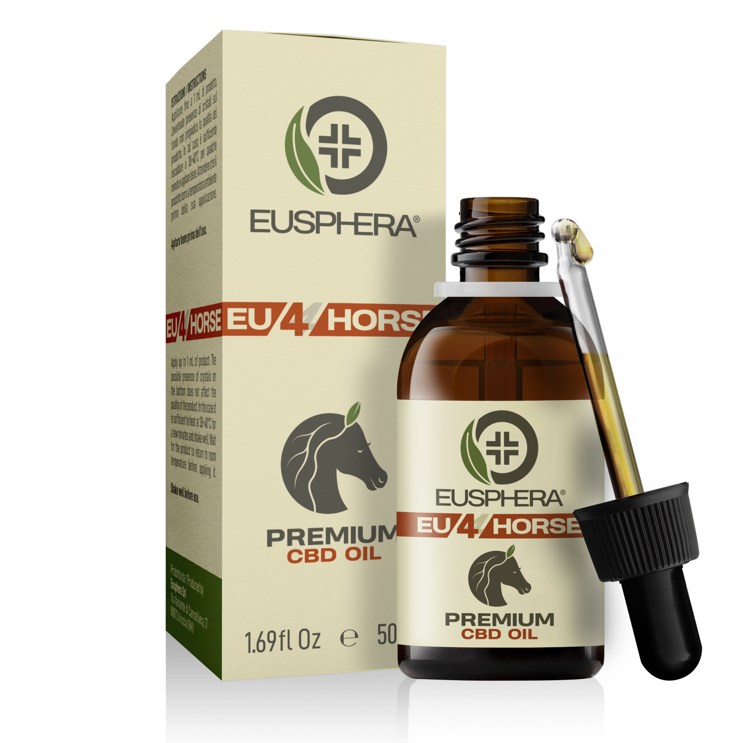 EU4HORSE - Aceite nutritivo para caballos rico en vitaminas para el bienestar y la vitalidad - 50 ml