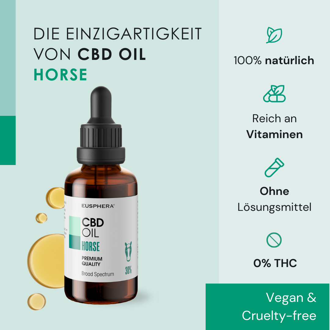 EU4HORSE - Nähröl für Pferde, reich an Vitaminen für Wohlbefinden und Vitalität - 50 ml