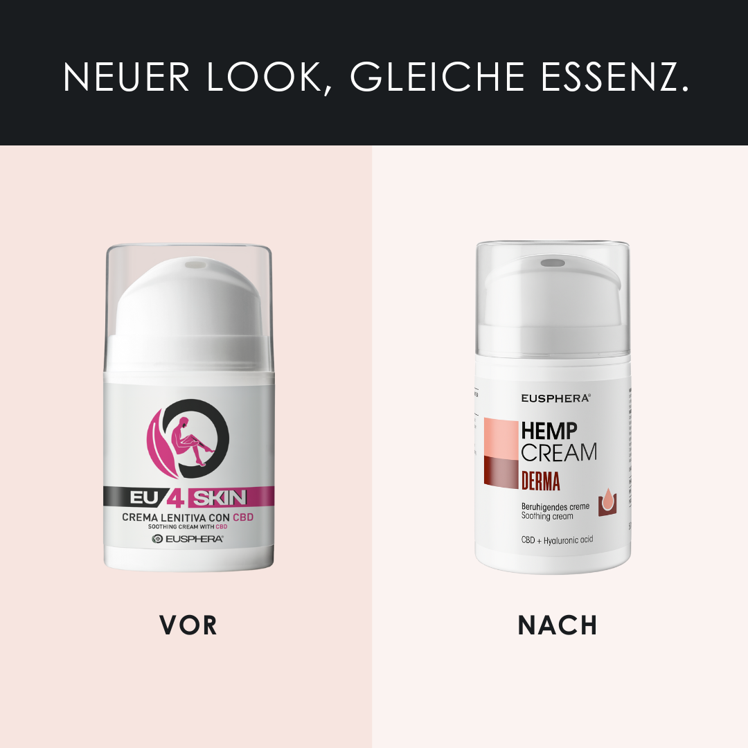 EU4DERMA - Natürliche Beruhigungscreme für Gesicht und Körper bei Ekzemen, Akne und Schuppenflechte - 50 ml