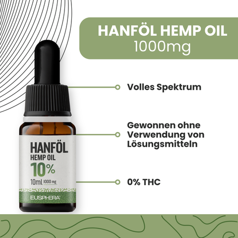 HANF-Öl 10 % – Natürliches CBD-Öl — 