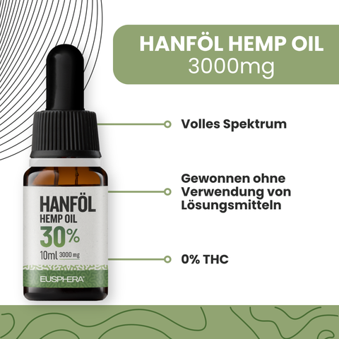 HANF-Öl 30 % – Natürliches CBD-Öl — 