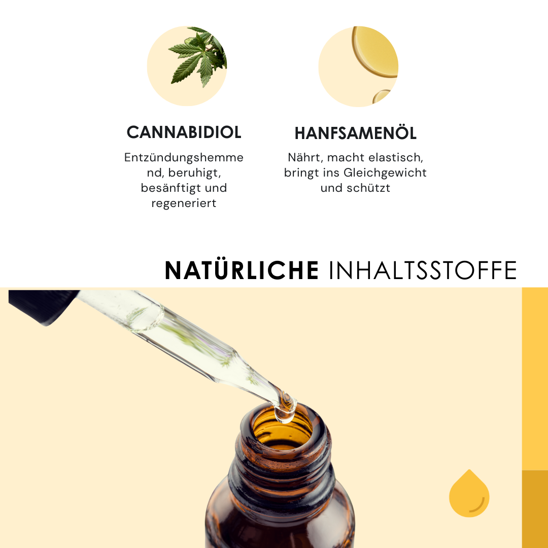 HANFEXTRAKT 20% - Natürliches CBD-Öl zur Entspannung und für den Schlaf - 10 ml