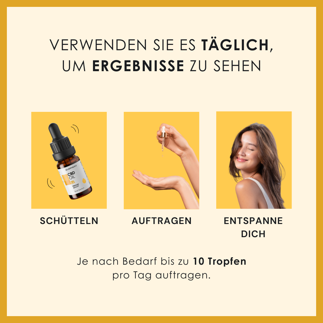 HANFEXTRAKT 20% - Natürliches CBD-Öl zur Entspannung und für den Schlaf - 10 ml