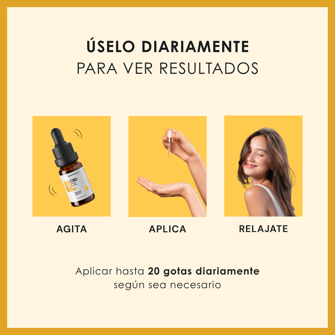 HEMP EXTRACT 10% - Aceite CBD Natural para la relajación y el sueño - 10 ml