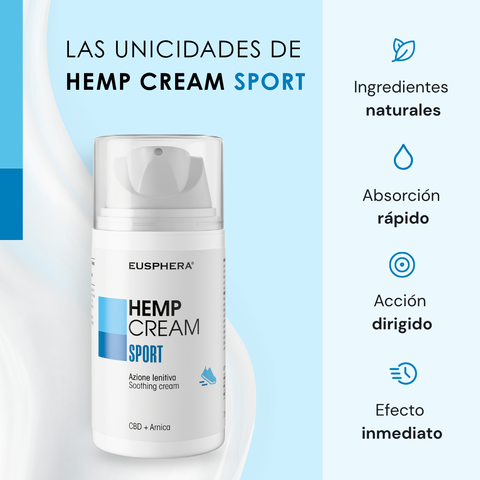 EU4SPORT - Crema para atletas y deportistas con CBD y garra del diablo - 75 ml — 