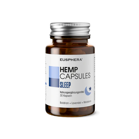 EU4SLEEP - Natürliches Schlafpräparat mit GABA, Baldrian und Vitamin B6 - 20 Kapseln — 